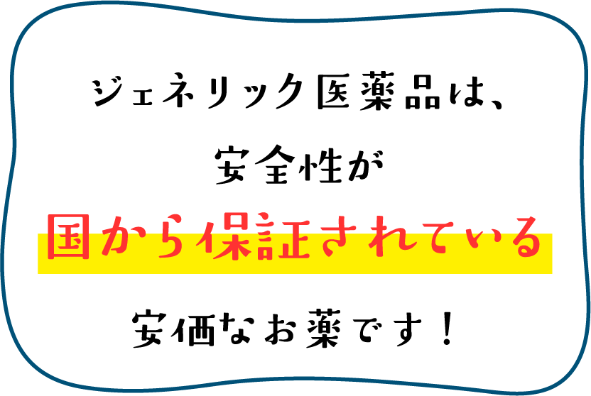 国から保証されている薬です