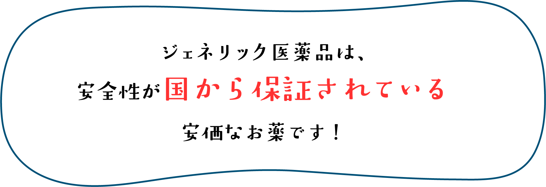 国から保証されている薬です